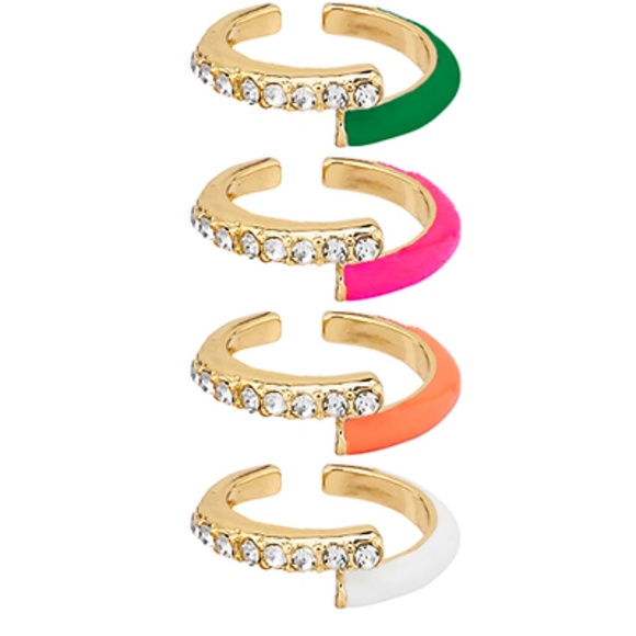 Pave & Epoxy Color Ring 4p Set - Picture 1 of 2